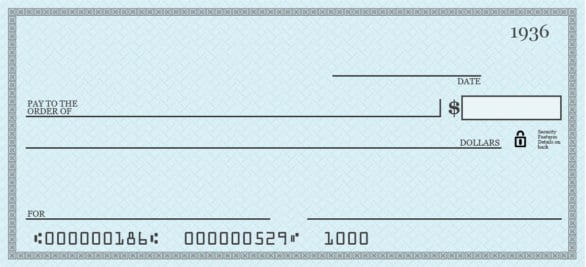 write a blank check template for free