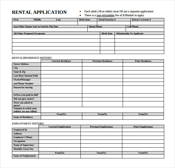 Rental Application- 21+ Free Word, PDF Documents Download!