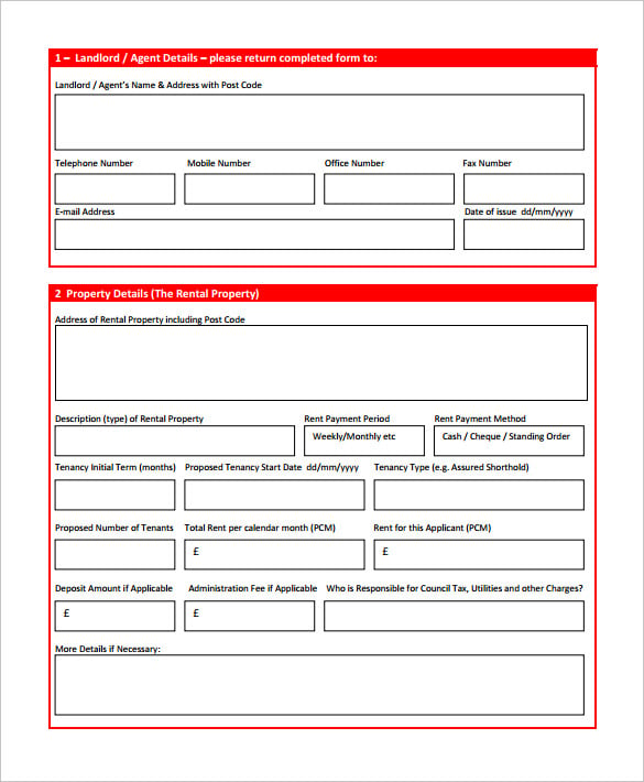 authorization rental application credit check form download