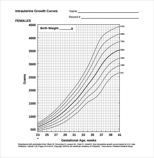 Fetal Growth Chart Nz