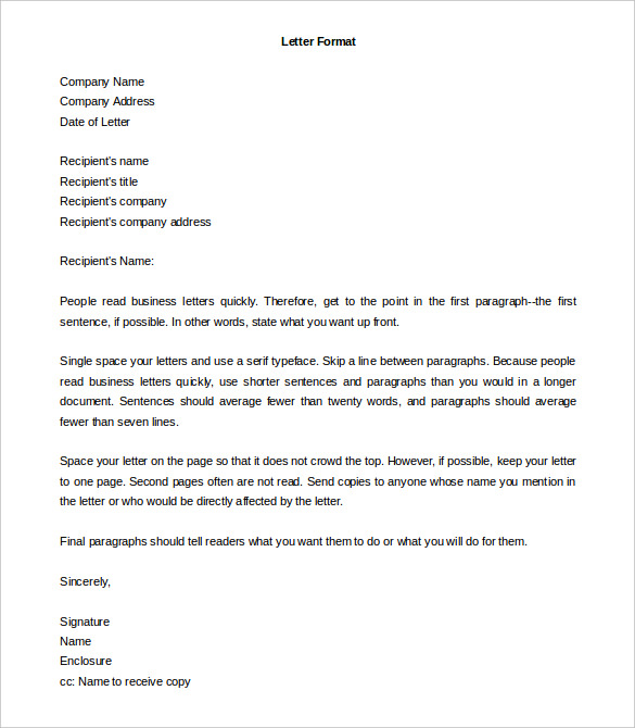 20 Formal Letter Templates Word Pdf Apple Pages Free Premium Templates