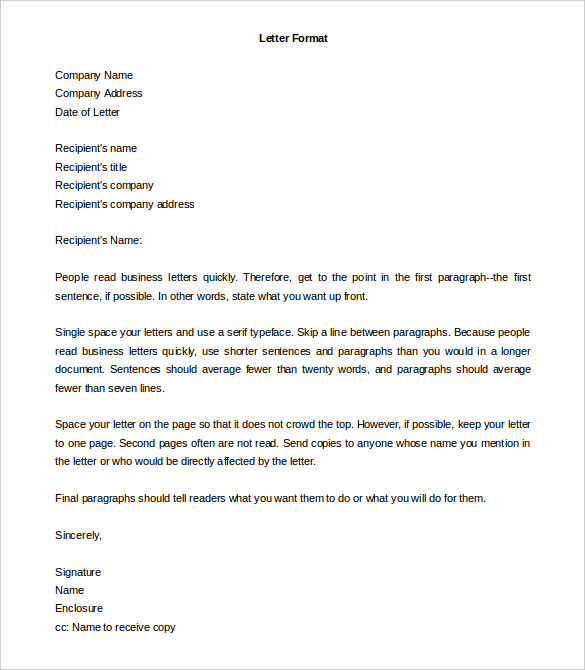 27+ Formal Letter Templates - Word, PDF, Apple Pages