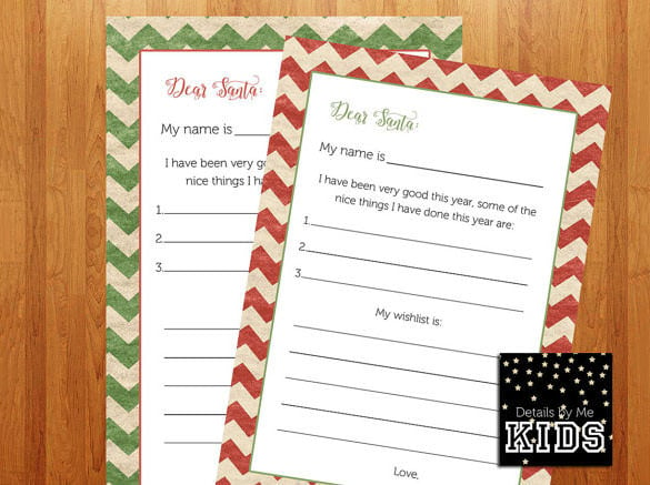download printable santa claus letter template