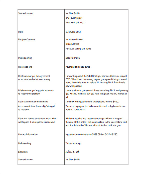 Demand Letter Templates - 15+ Word, PDF, Google Docs, Apple Pages ...