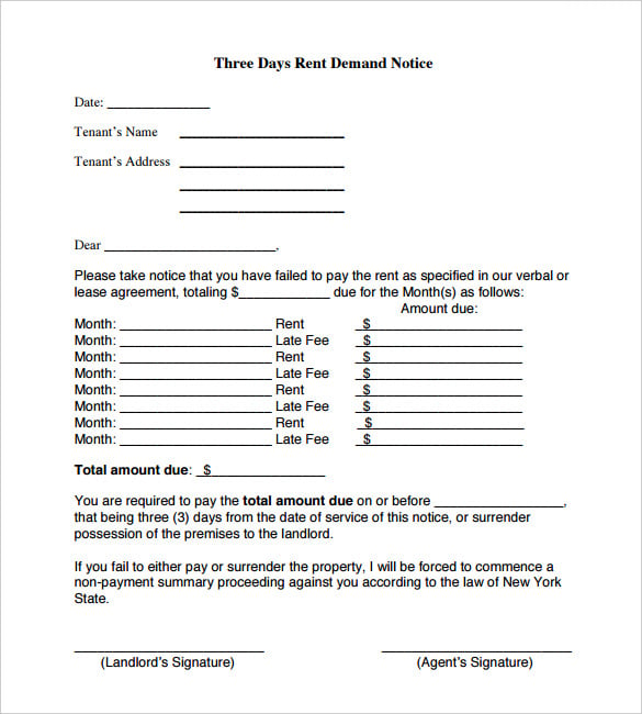 rent demand letter template pdf format download