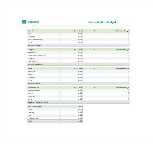 18+ Travel Budget Template in Google Docs | Google Sheets | MS Excel ...