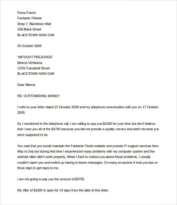 response to legal letter template free download