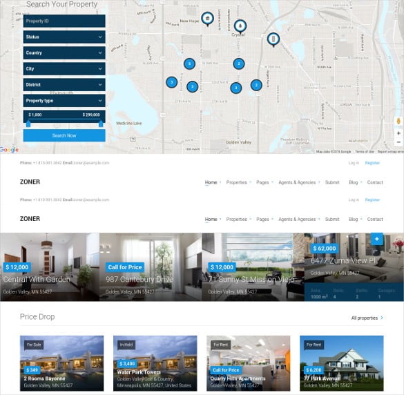 solution for real estate website template
