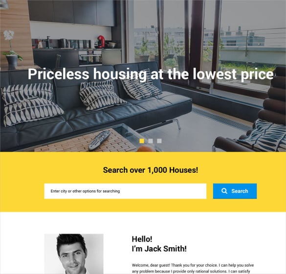 real estate agency responsive website template