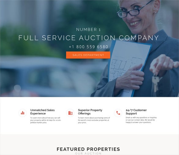real estate responsive website template