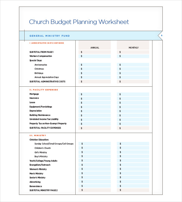 Youth Ministry Budget Template from images.template.net