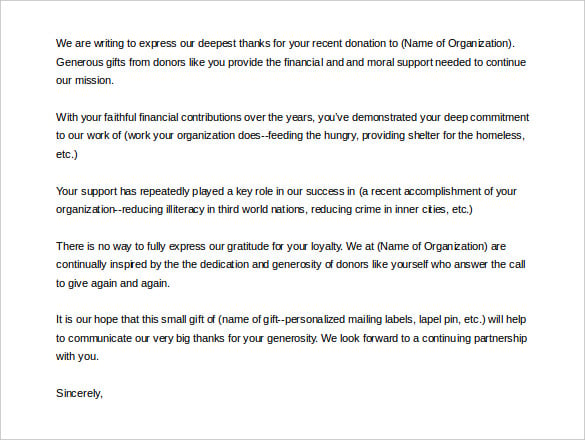Donation Letter Template - 25+ Free Word, PDF Documents 