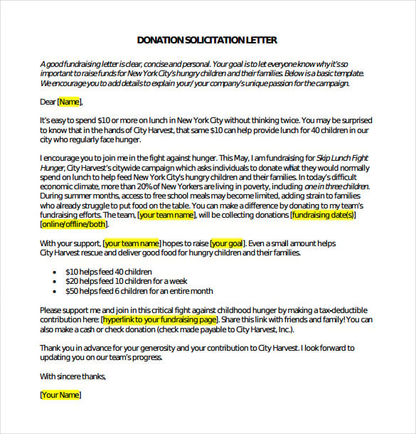 printable solicitation letter for donations pdf download