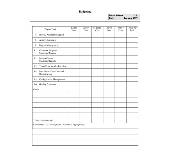 project budget tracker template pdf file