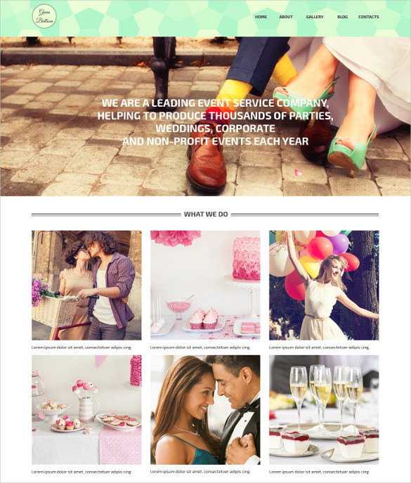 memorable events planner wordpress template