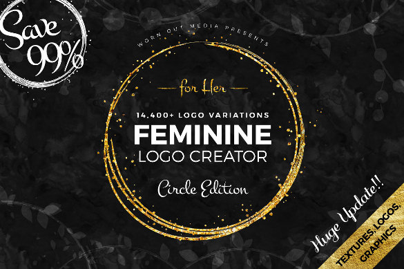 feminine logo creator circle edition