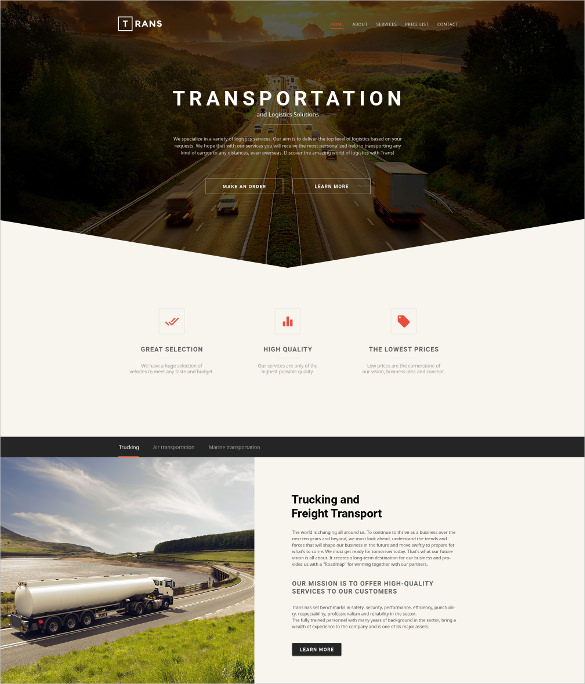 0transportation responsive bootstrap website theme