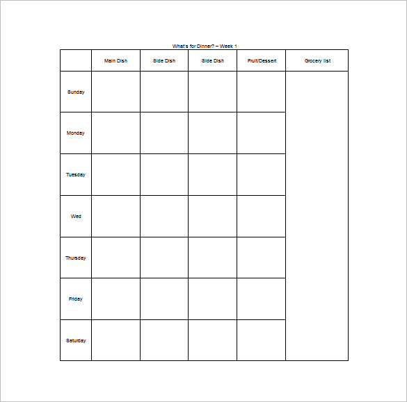 15+ Meal Planning Templates - Word, Excel, PDF