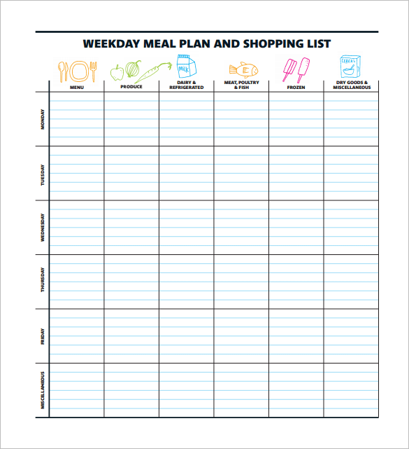 15+ Meal Planning Templates - Word, Excel, PDF