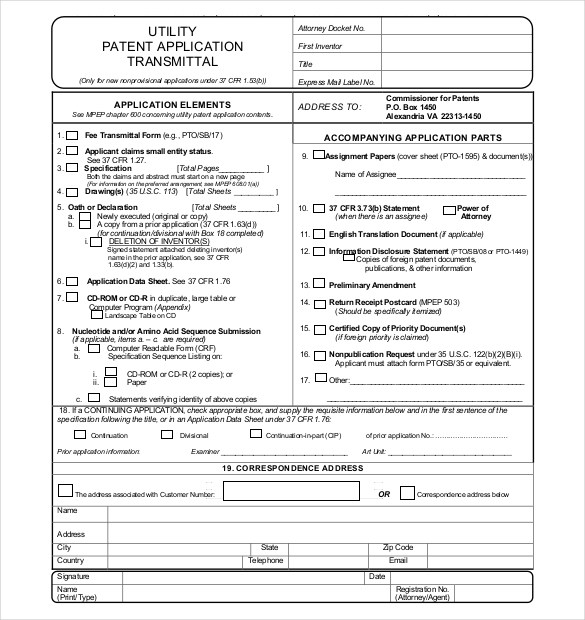 12+ Patent Application Templates - Free Sample, Example, Format Download!