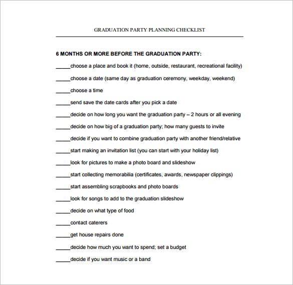 Party Planning Templates - 16 Free Word, PDF Documents Download