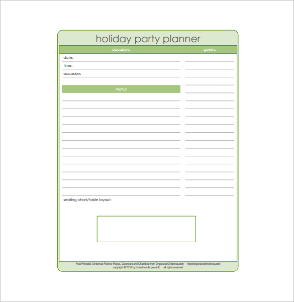 event planner template