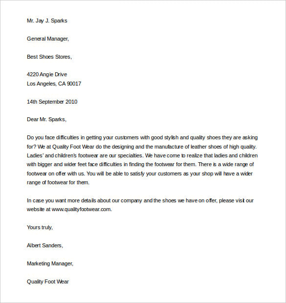 sales proposal letter template printable document