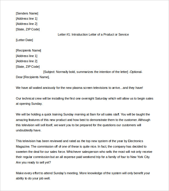 Email Sales Letter Template for Product Sale Doc Download