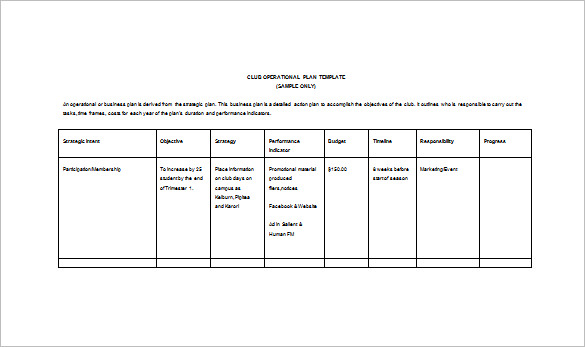 FREE 47+ Operational Plan Templates in MS Word | Pages | Google Docs | PDF