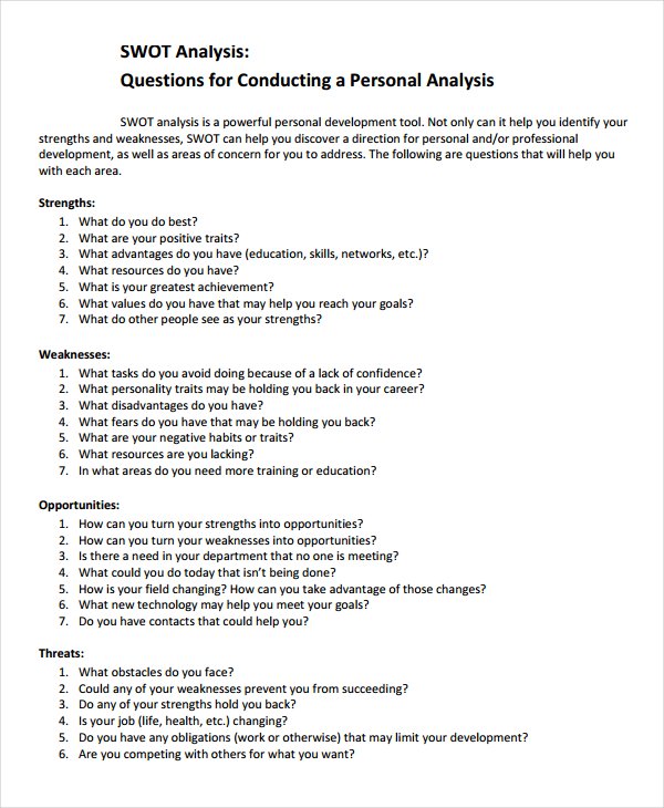 swot analysis essay