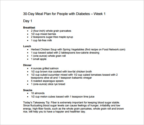 30 Day Diet Menu Pdf