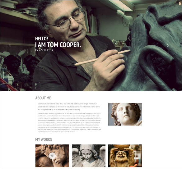 sculptor website template