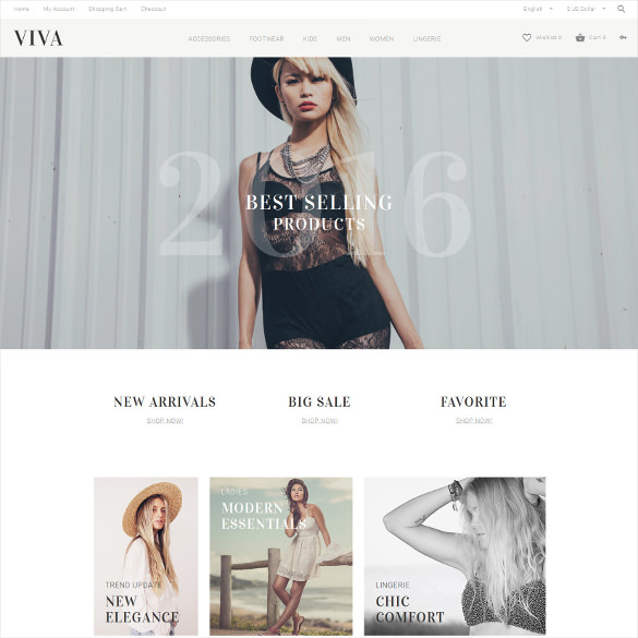 clothing store opencart template