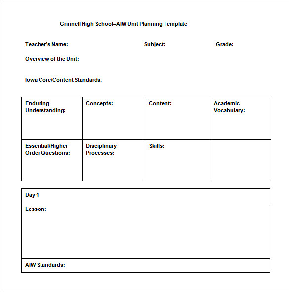 10+ Unit Plan Templates - Free Sample, Example, Format Download!