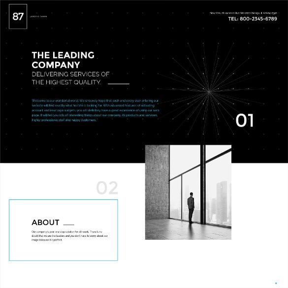 business responsive landing page template
