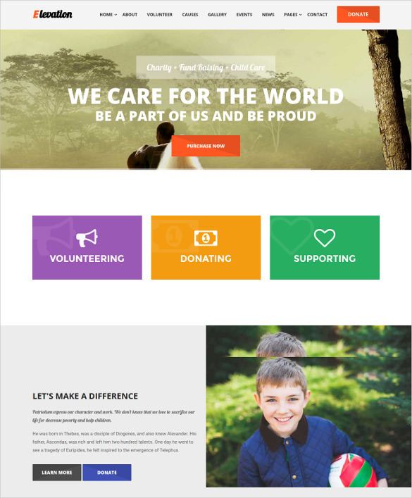 Easy Non Profit Organization Website Template