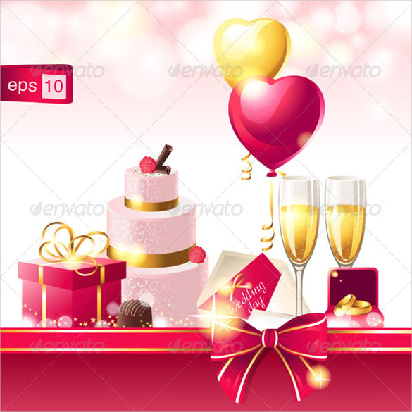 0 bright wedding background in pink colors illustrator