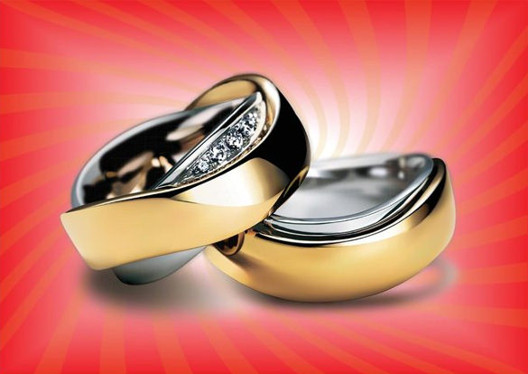 gold rings wedding background editable download