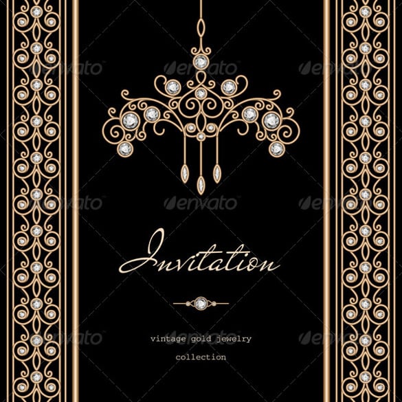 gold invitation background invitation template ai format