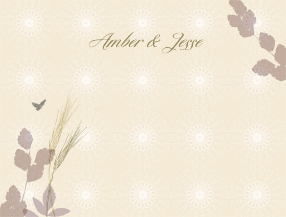 wedding fall wheat thank you card background