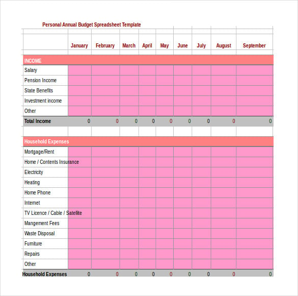 8 Yearly Budget Plan Templates Free Sample Example Format Download