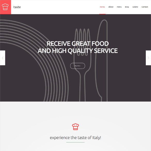catering wp template