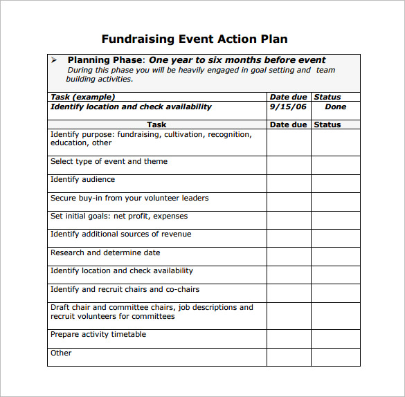 Fundraising Event Planning Template