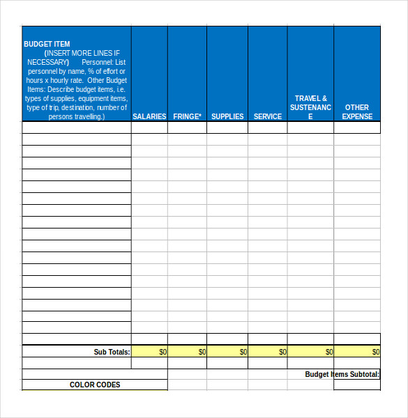 Free Template Excel Budget