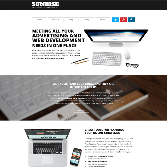 advertising agency wordpress theme