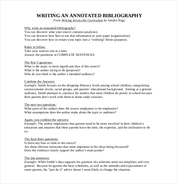 Full Annotated Bibliography