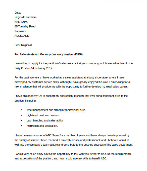 16+ Cover Letter Templates – Free Sample, Example Format Download