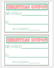 Easy To Print Homemade Christmas Coupon Template