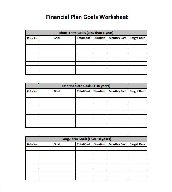 Financial Plan Template 15+ Word, Excel, PDF Documents Download