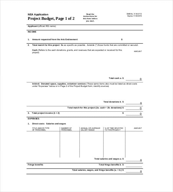 project-budget-template-free